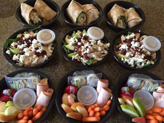 Wraps, salads, and snack packs!