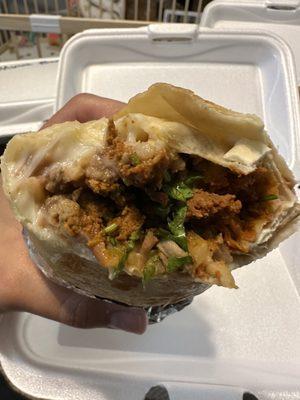 Campechana (Steak & Chorizo) Burrito ($12)