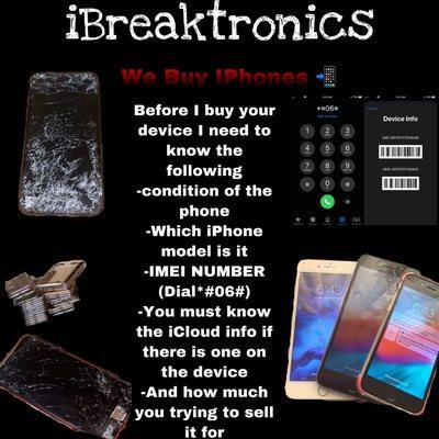 We buy any condition iPhones