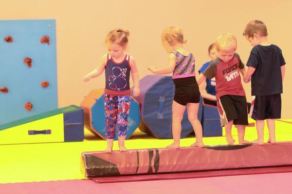 Pinnacle has specialized equipment for each age group: pre-school, school age, and competitive gymnastics.