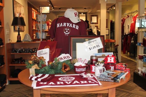 The Harvard Shop carries a wide variety of Harvard Apparel.