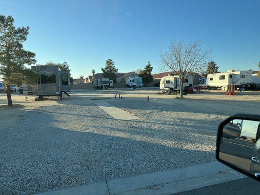 One of the RV spaces in the park. The sidewalk and rocks are a nice addition!