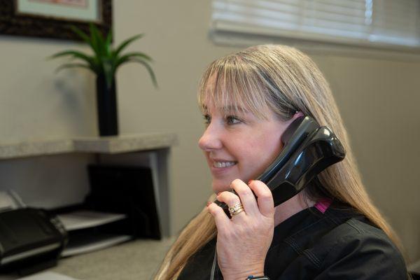 Our scheduling coordinator speaking to a patient