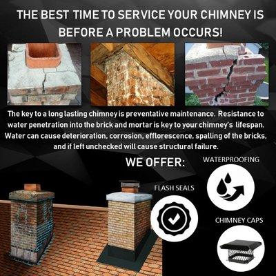 We offer services to help prolong the life of your chimney. Call us today at 207-897-4200 to schedule an appointment!