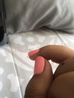 Sides of my nails aren't painted