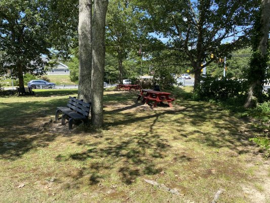 Picnic benches and such