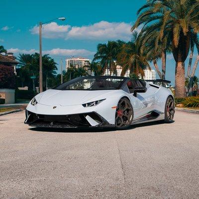 Lamborghini Huracan Performante Spyder with Novitec Forged Carbon Body kit, Novitec Suspension, Novitec Vossen Forged Wheels by E-Tailored