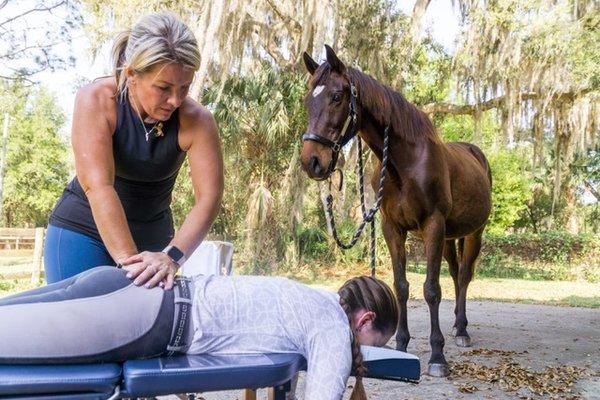 Rider and Equine adjusting! We are a Team!!