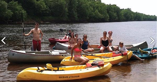 Kayaks and Canoes on the Black River