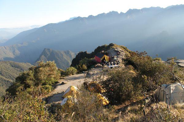 Camping place in Phuyupatamarka,Inca Trail to Machu Picchu.