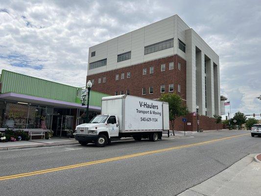 Down town Blacksburg /company truck