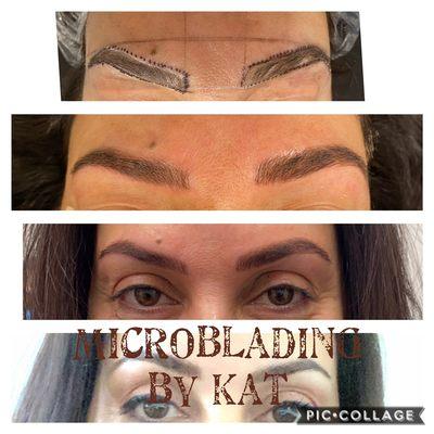 Microblading before/ after and healed