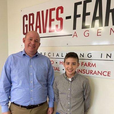 Principal Agent, Mike Fearon with son, Seth Fearon on job shadow day.