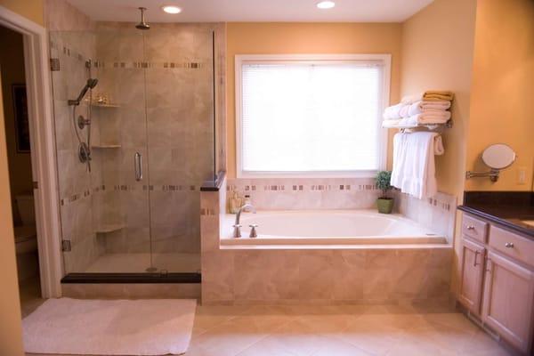 One of the bathroom remodels we have completed recently.