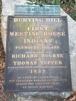 Burying Hill, Wampanoag "Praying Indian" Cemetery and first site of their meeting house.