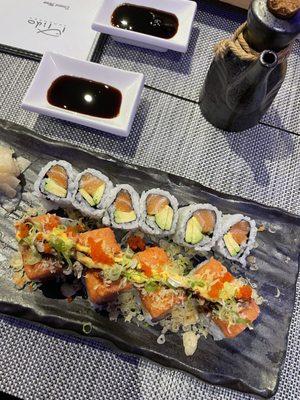 Twins Roll & Salmon Avocado Roll - both were so good! Highly recommend!