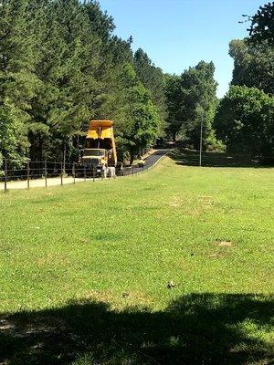 Paving a long driveway in Eads, Tn by CPAC - Asphalt Paving