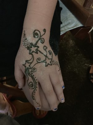 Hand henna tattoo