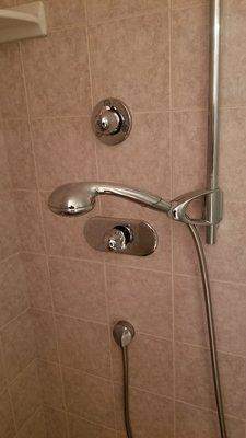 Repaired Master Bathroom shower