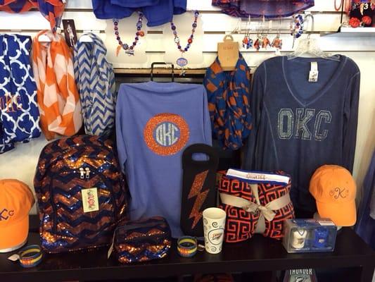 We carry a wide variety of  Okc Thunder accessories and apparel. Sizes S-3X