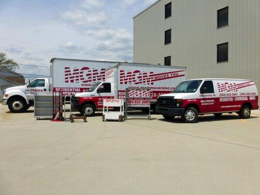 Our moving vans equipment at Dependable Storage