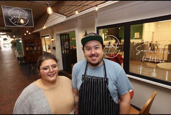 The owners of The Sandwich Shoppe Olivia Mitjavila and Daneul Summers.