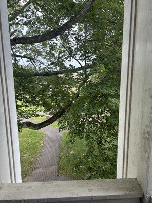 Overlooking the balcony to the actual battlefield.