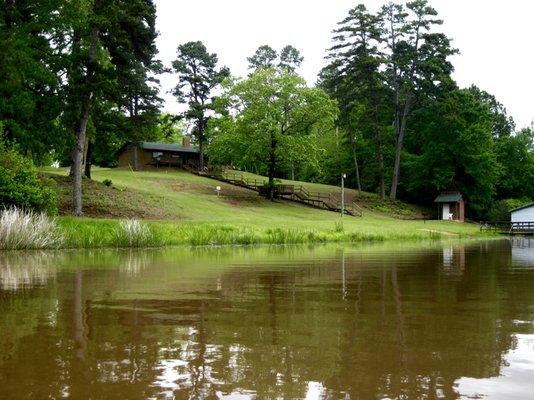 A view of the property from the lake.