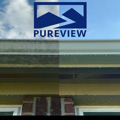 Before & After Gutter Cleaning Service by PureView.