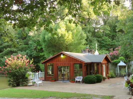 The Little Glass Wedding Chapel at Red Bud Valley Resort.