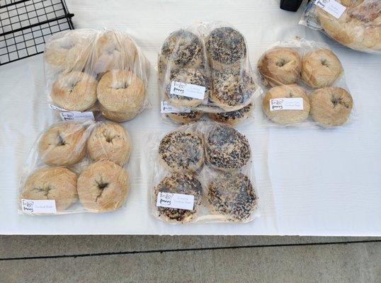 Fresh bagels from Lucy's Breadery.