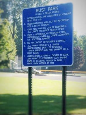 Rust Park Rules and Regulations