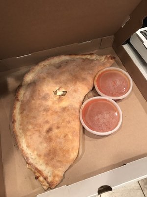 Large Calzone. HUGE and delicious!!