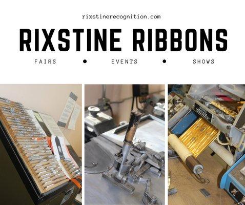 Customized ribbons for shows, fairs, school events, and so much more. All ribbons are created in-house with attention to detail.