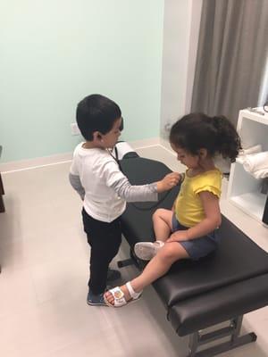 Kids love getting adjusted & playing doctor