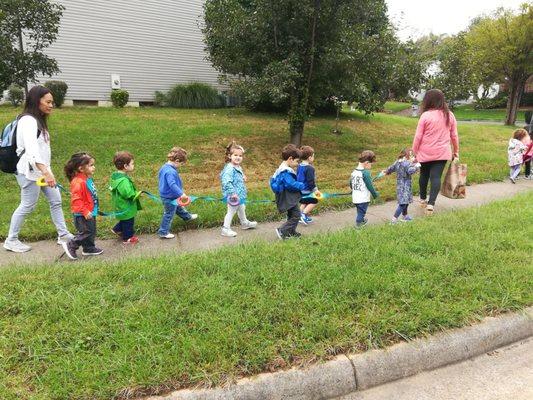 Walking on our Sukkah hop!