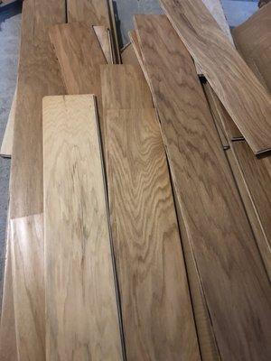 Flooring pieces engineered hardwood 3/8" painted plywood