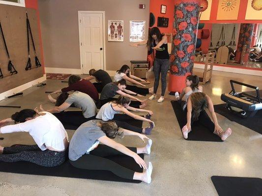 Pilates for Teens class