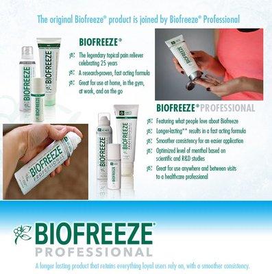 Now Carrying PROFESSIONAL Bio-Freeze