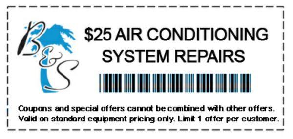 $25 OFF air conditioner reair!