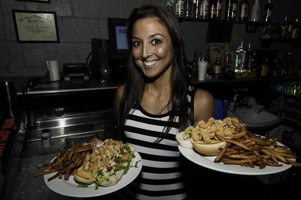 Shaylene serving up some of our delicious food