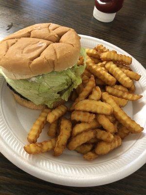 Burger special with fries