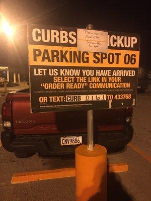 Curbside check-in