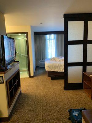 View of room when u come in.