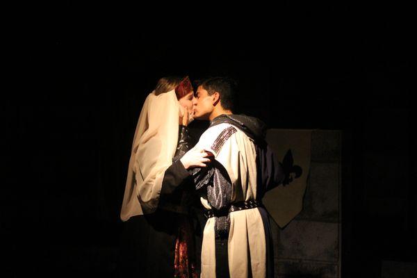 French Kiss - Prince Louis of France (Eric Flores) takes Lady Blanche of Spain (Megan Greenspan) as his wife, hoping to unite their Kingdoms