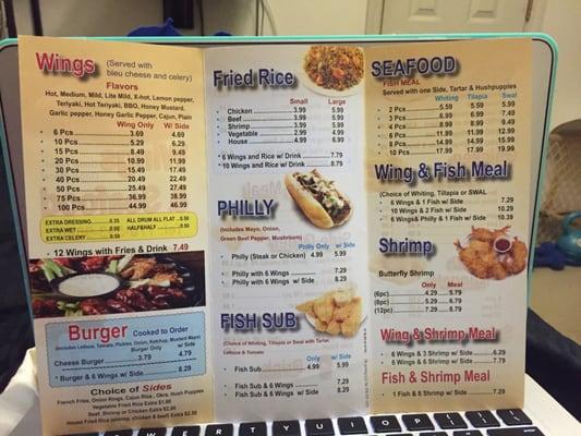 Keep my menu near. Prices are great..