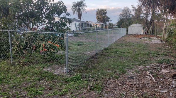 Chain link fence