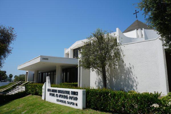 View of the Church entrance from Cahuenga Blvd.