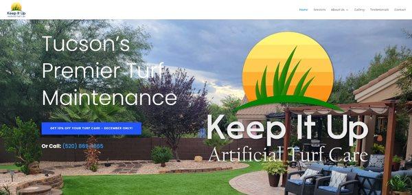 Keep It Up Artificial Turf Care Website