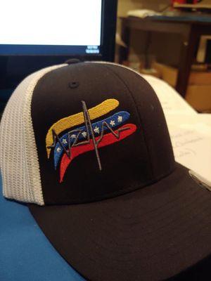 Embroidered Venezuelan flag on baseball cap